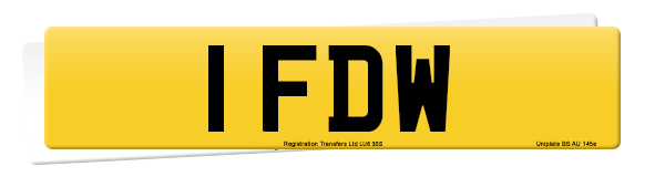 Registration number 1 FDW